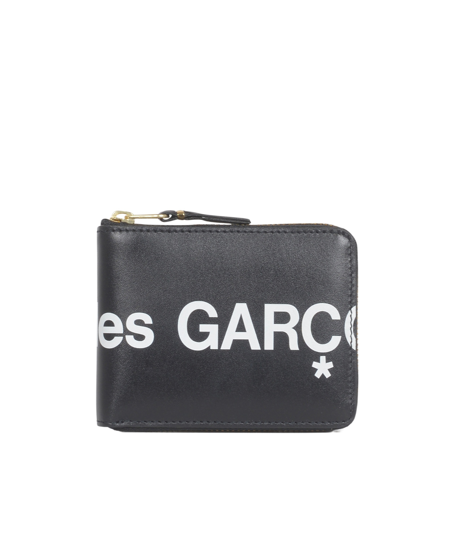 Comme Des Garçons Logo-print Zipped Bi-fold Wallet In Black