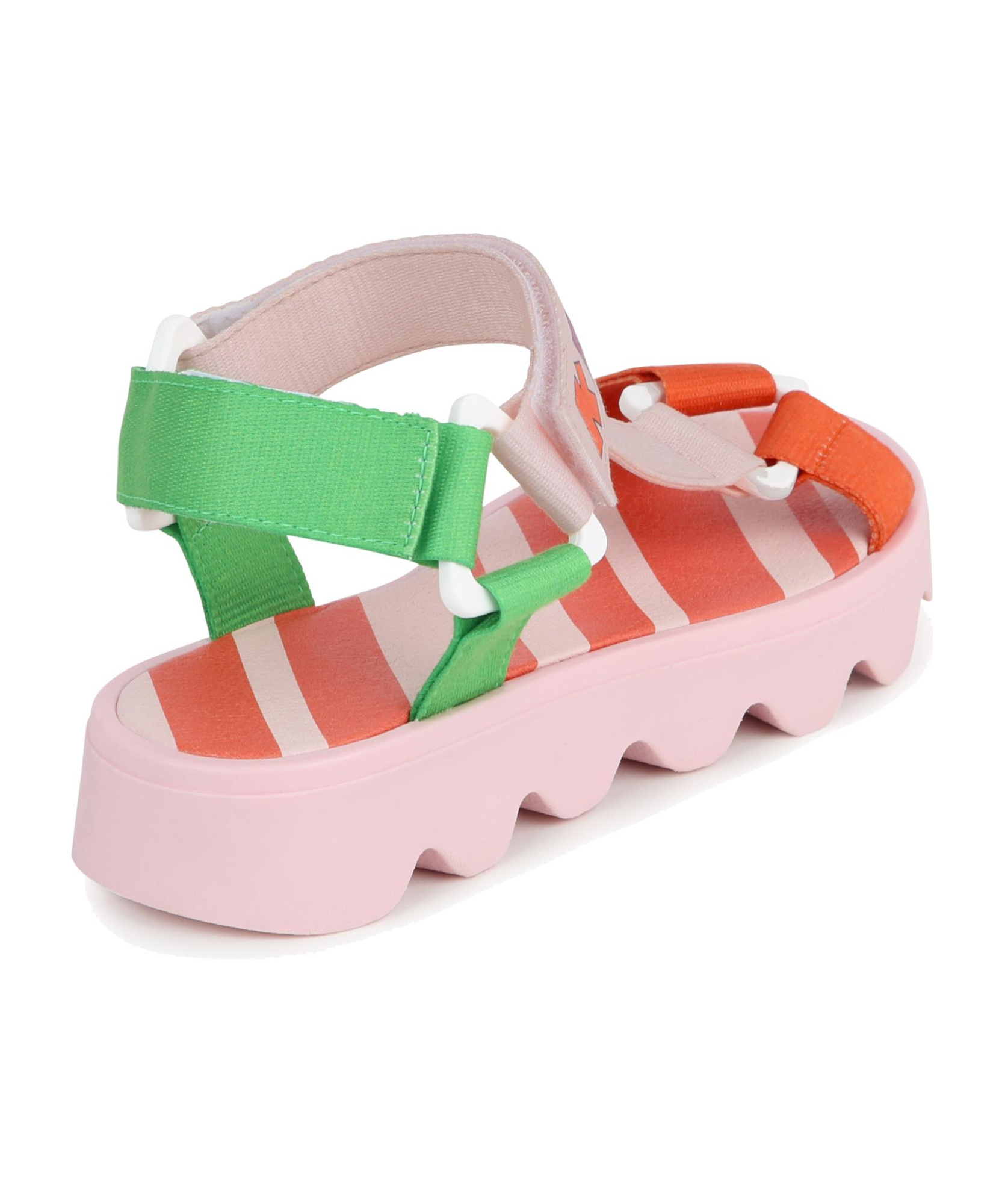 Kenzo Logo-print Colour-block Sandals In Pink