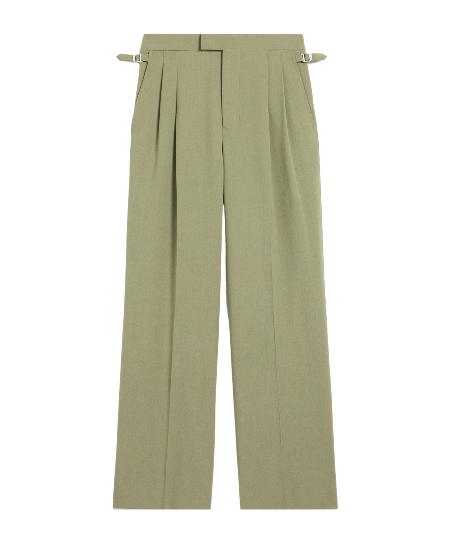 AMI ALEXANDRE MATTIUSSI AMI PARIS HIGH WAIST STRAIGHT LEG PANTS