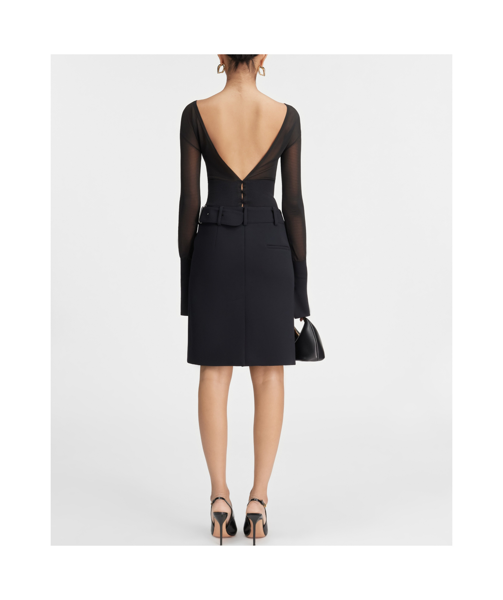 Jacquemus Transparent Cardigan In Black