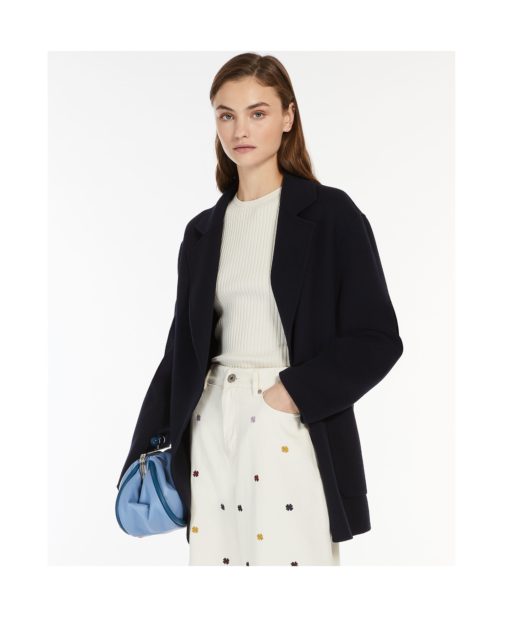 Weekend Max Mara Single-breasted Wool Jacket In Black