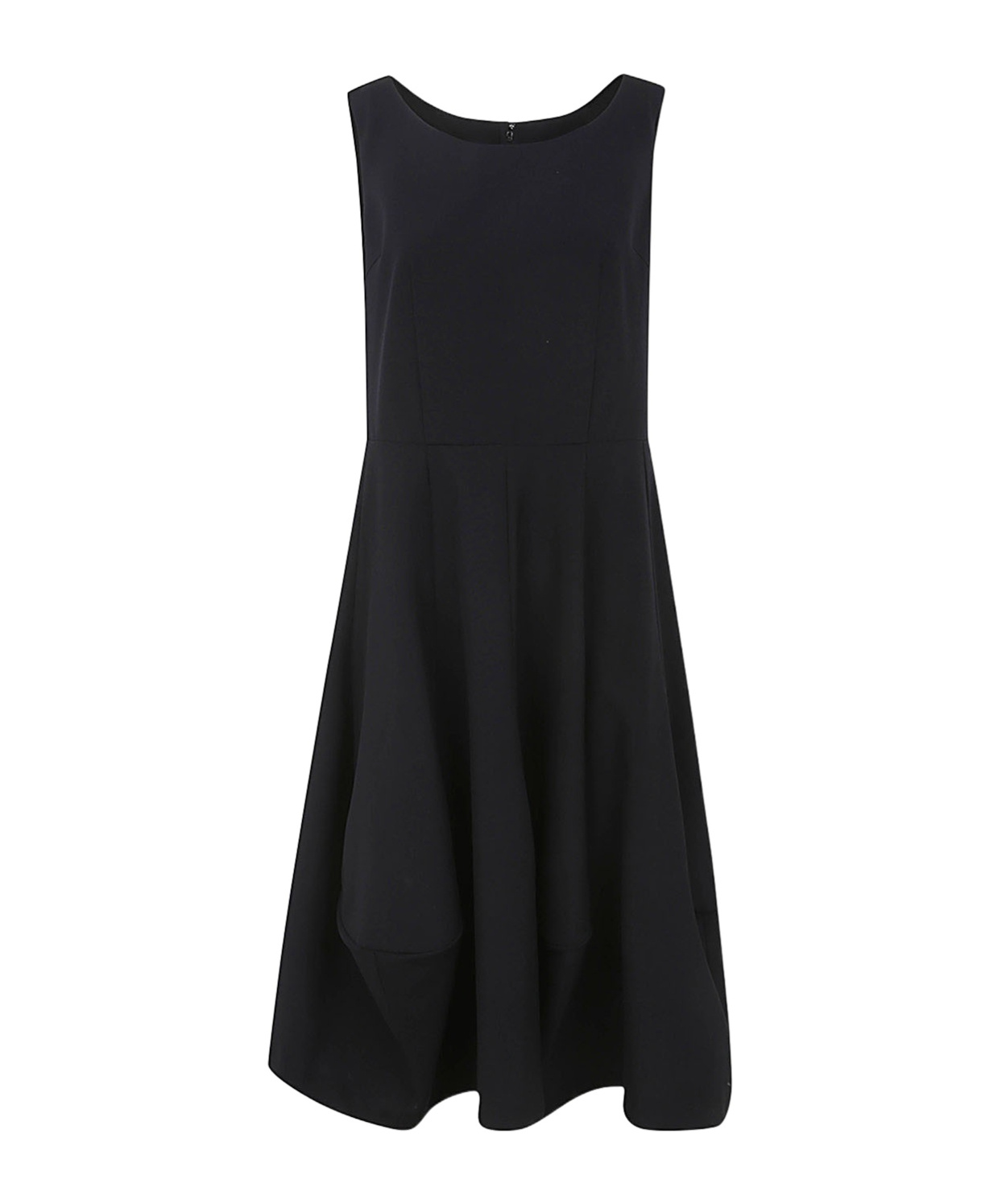 COMME DES GARÇONS BOAT-NECK WOOL MIDI DRESS 