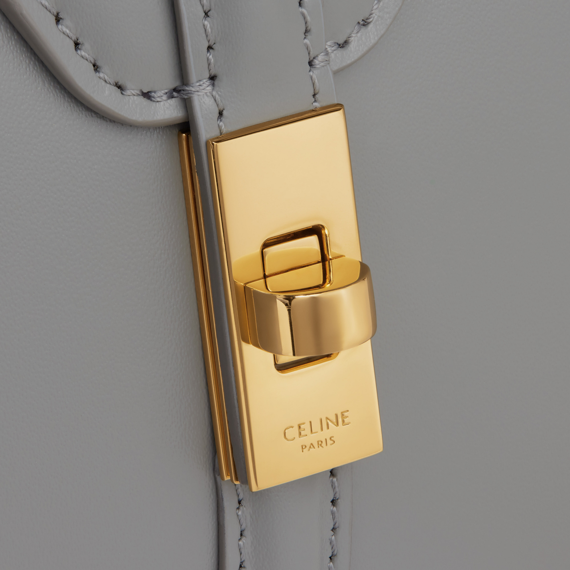 Celine Mini 16 Flip Shoulder Bag In Gray