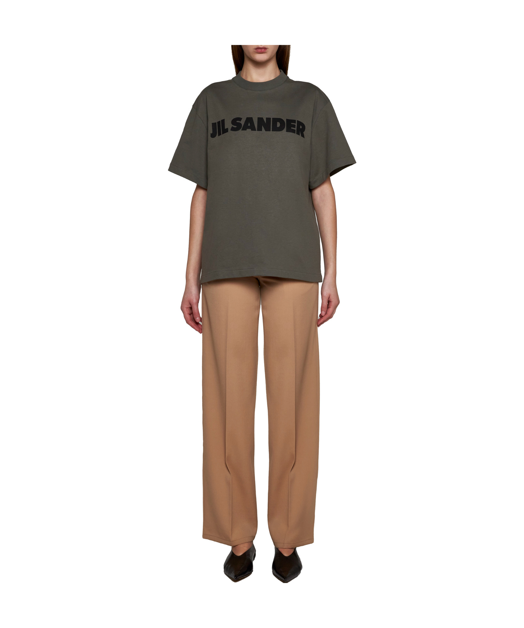 Jil Sander Logo T-shirt In Green
