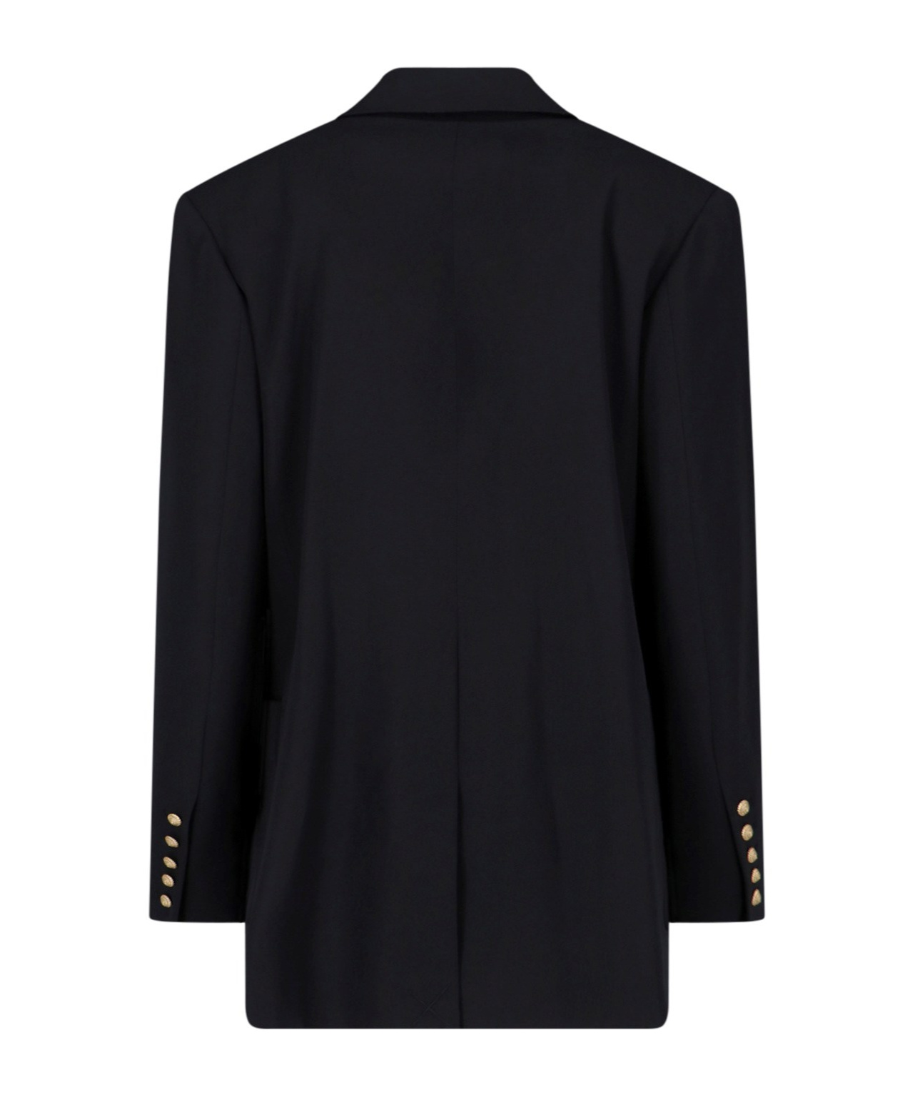 Balmain Double Breasted Blazer In Black