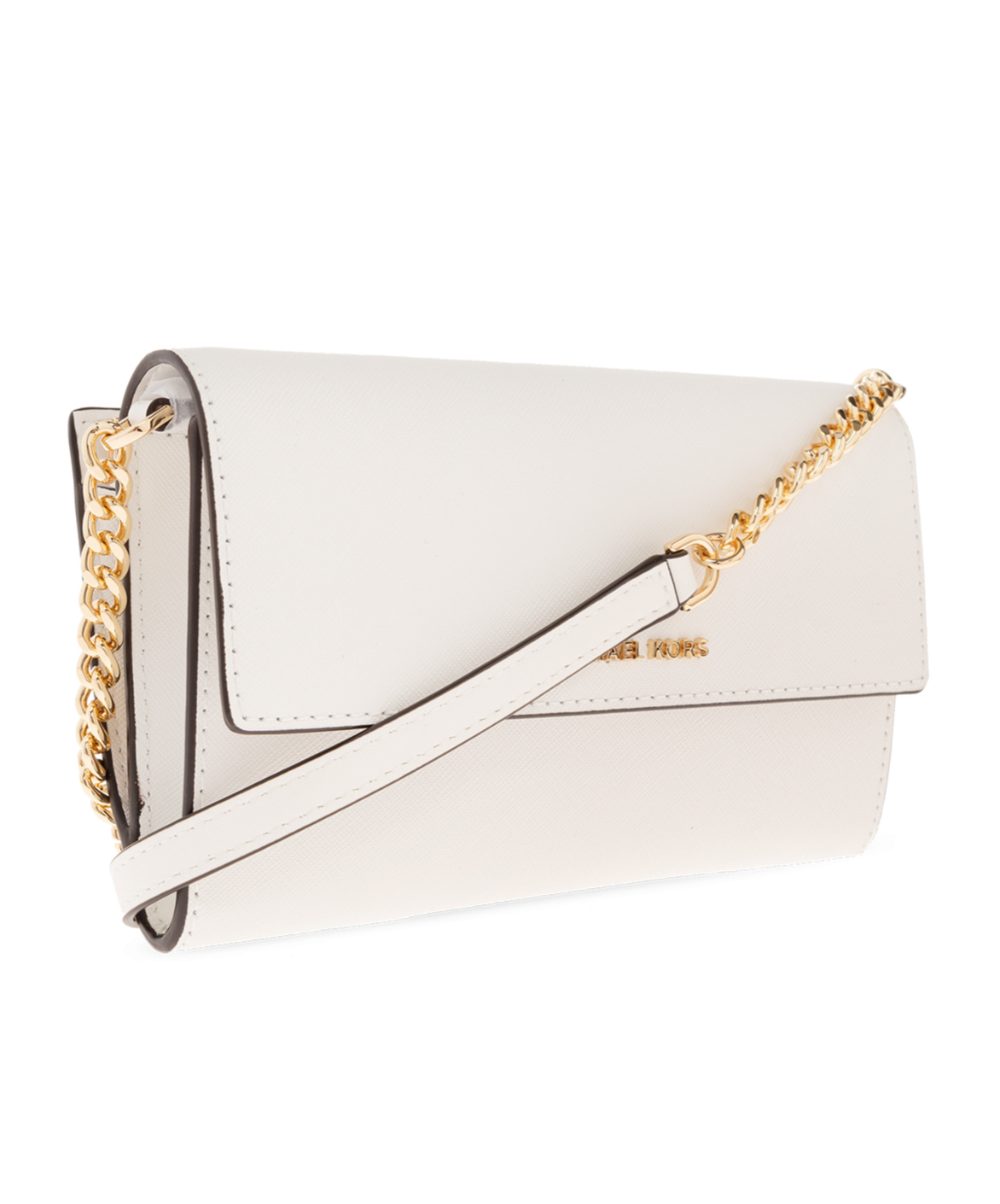 Michael Michael Kors Jet Set Leather Crossbody Bag In White
