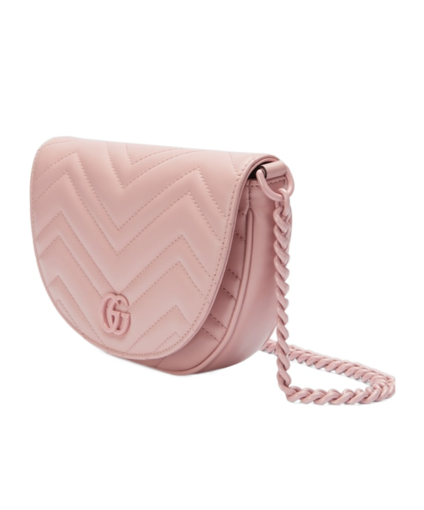 Gucci Mini Gg Marmont Chain Bag In Pink