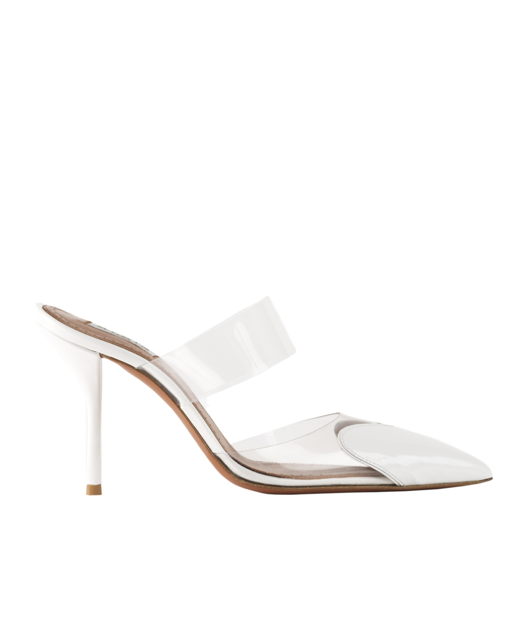 Alaïa Patent Leather Le Couer Mules 90 In White