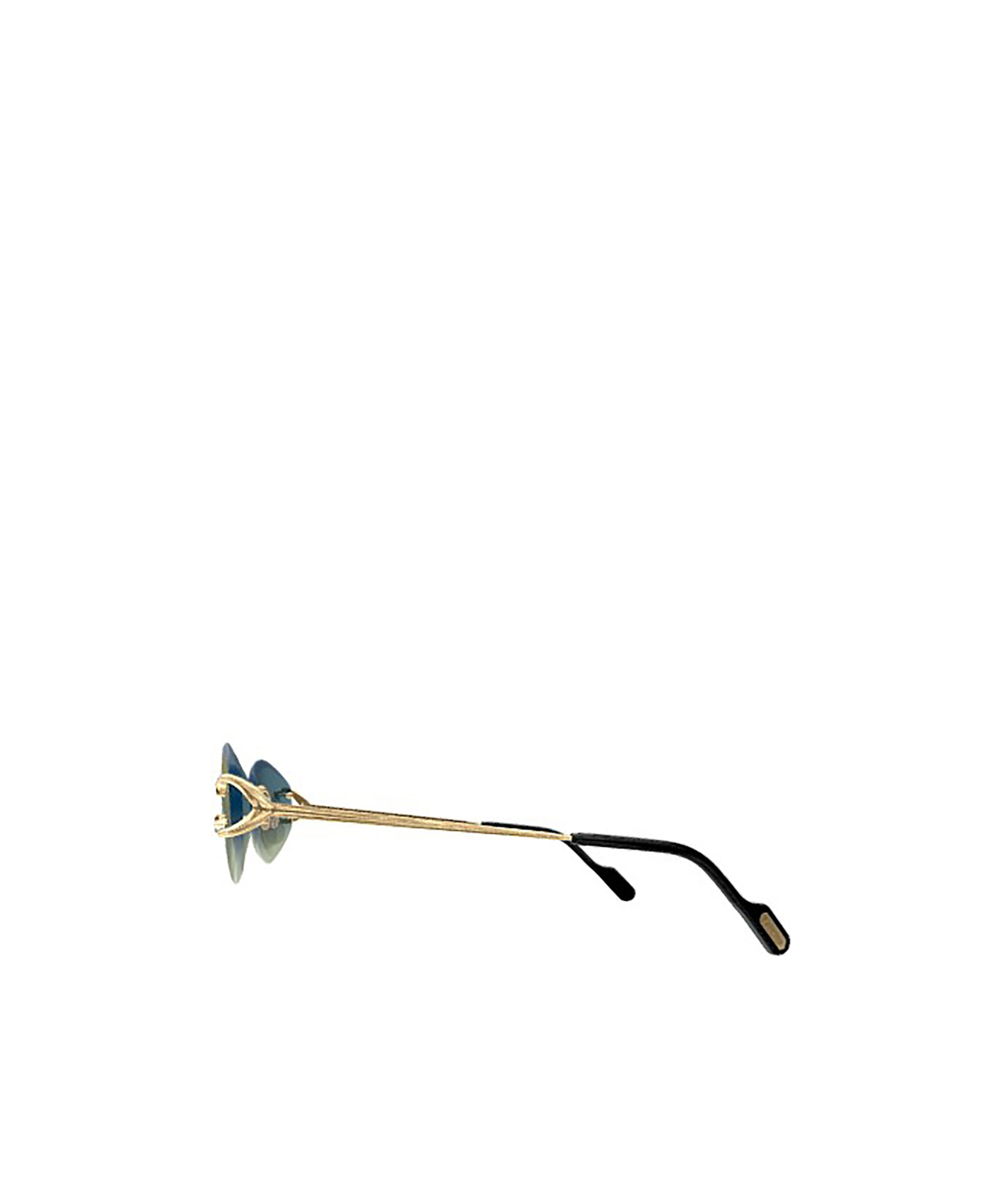 Cartier Gradient Metal Rectangle Sunglasses In Green