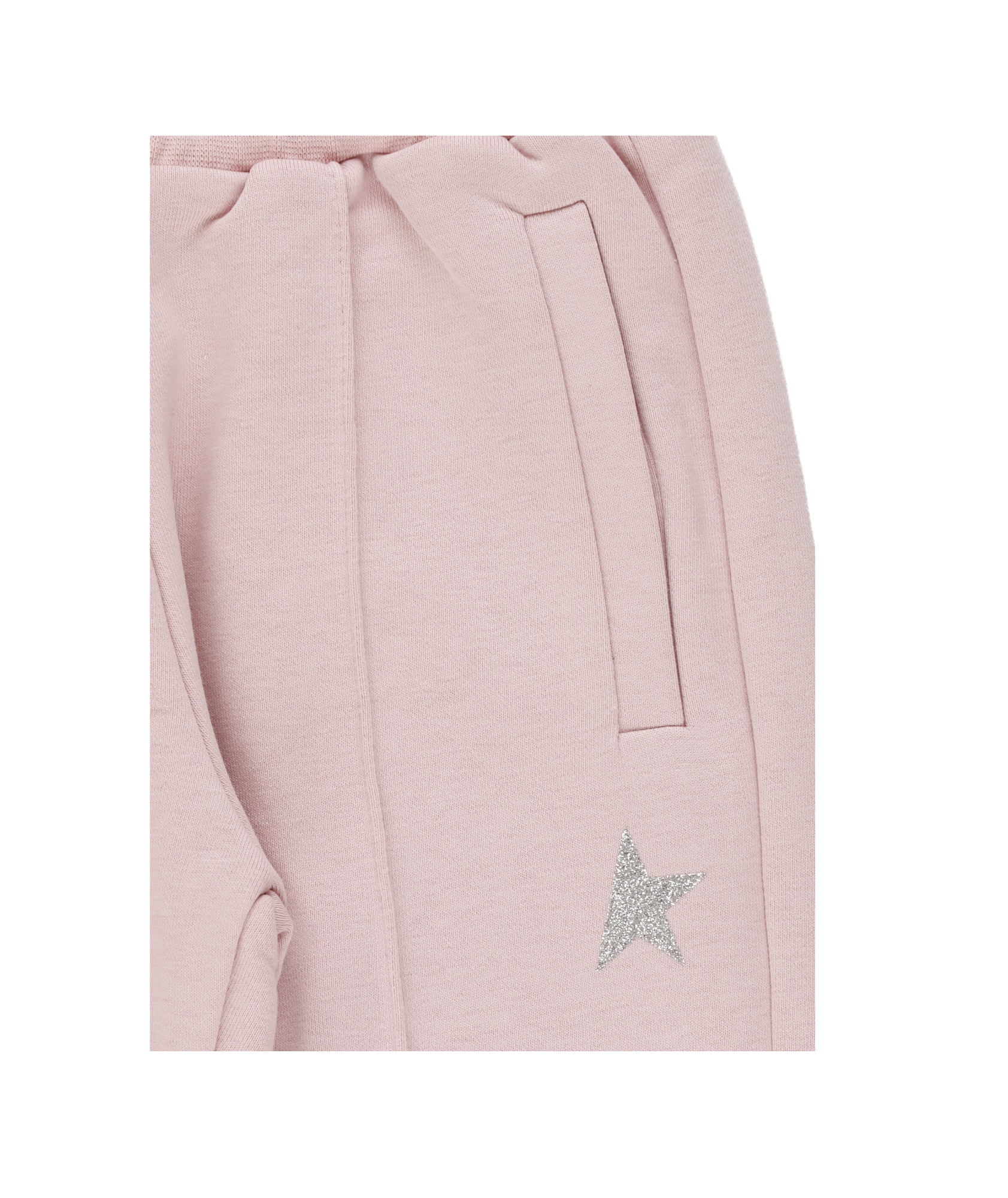 Golden Goose Glitter Star-patch Track Pants In Pink