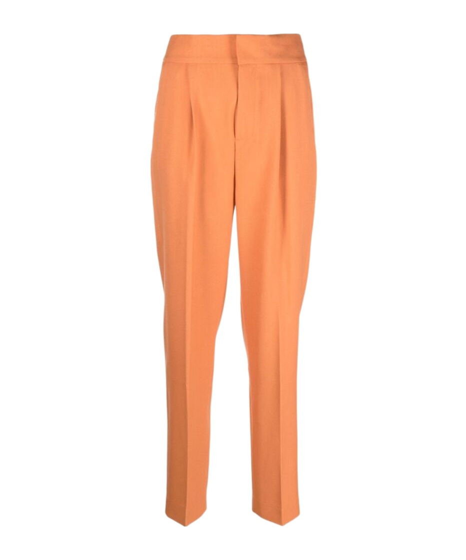 Rodebjer Megan Pleated Trousers In Orange