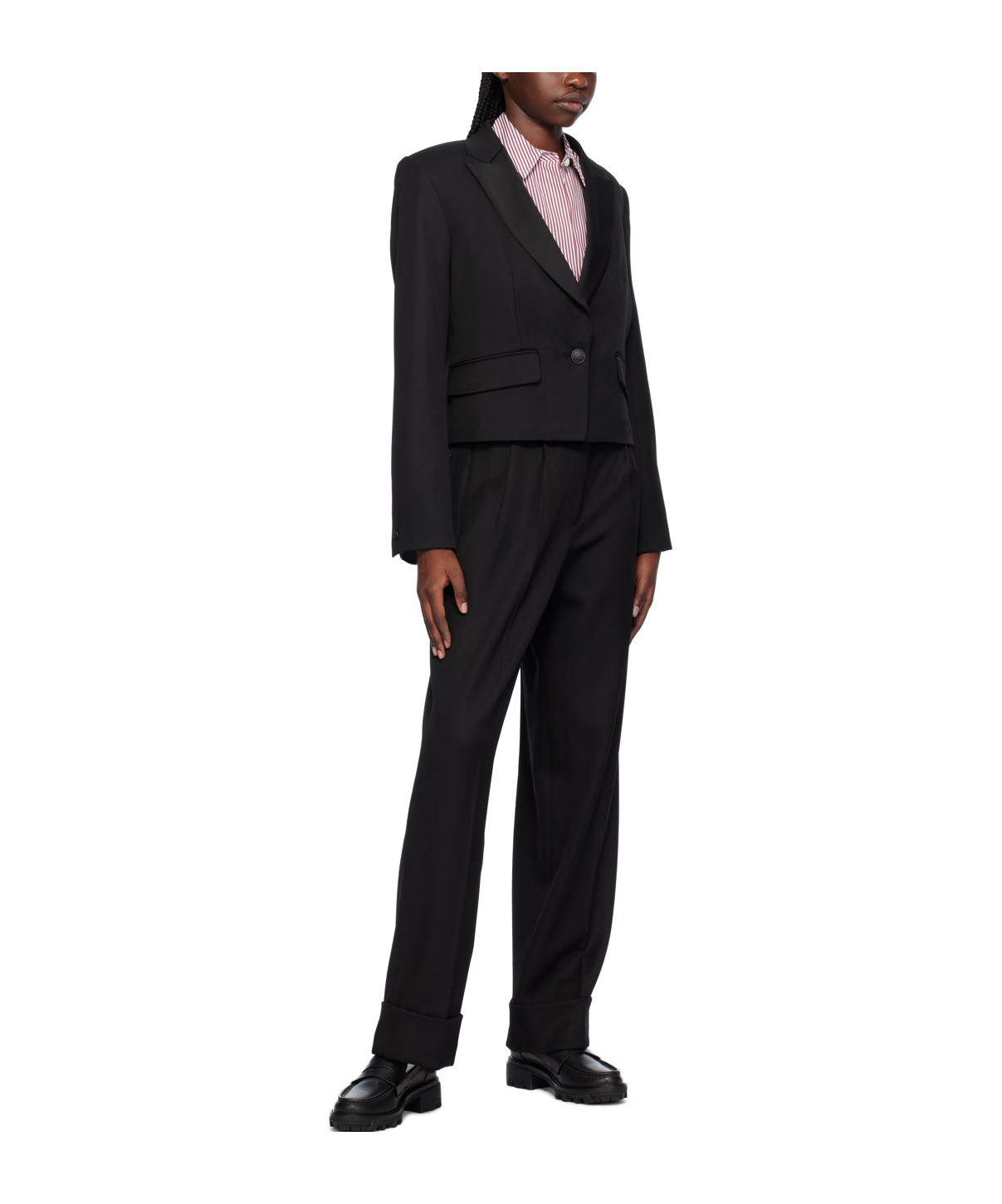 Shop Rag & Bone Marianne Pleated Casual Pants In Black
