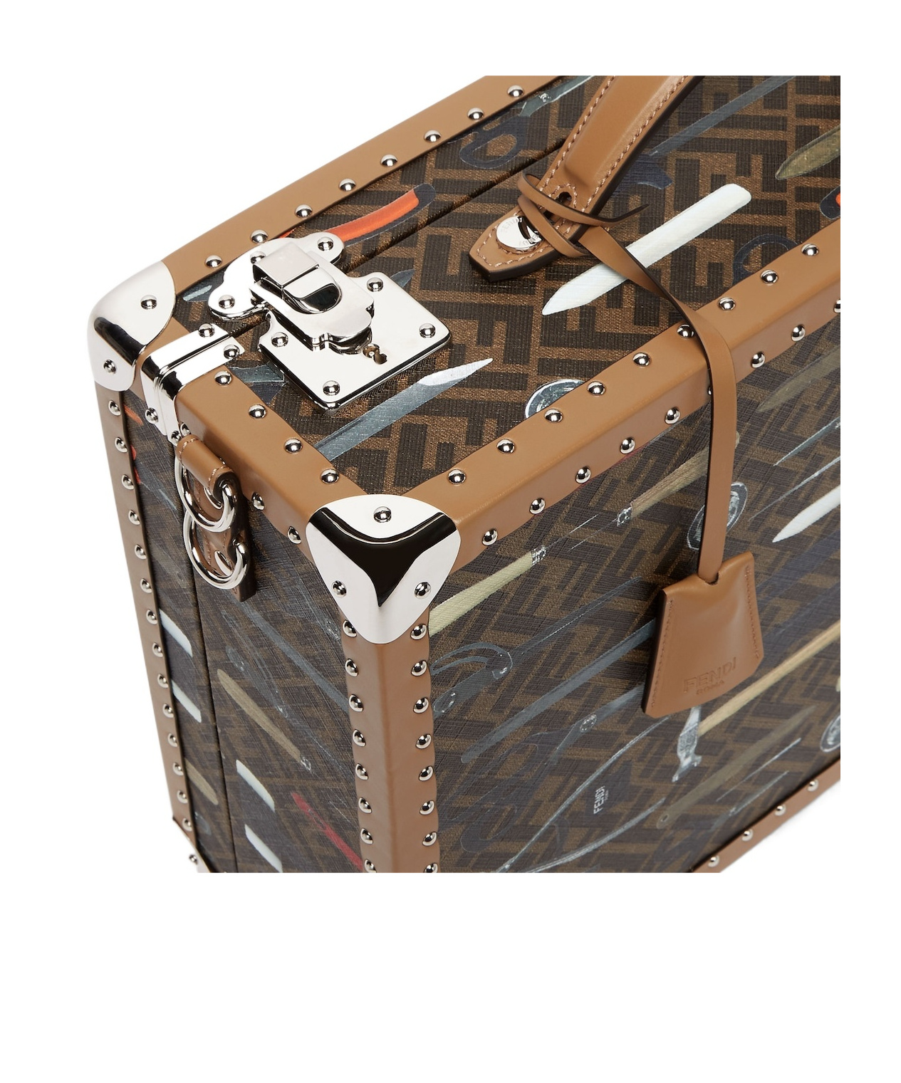Fendi Medium Ff Suitcase In Black