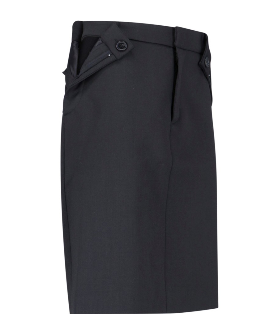 Coperni Stretch Polyester Blend Skirt With Back Vent In Black