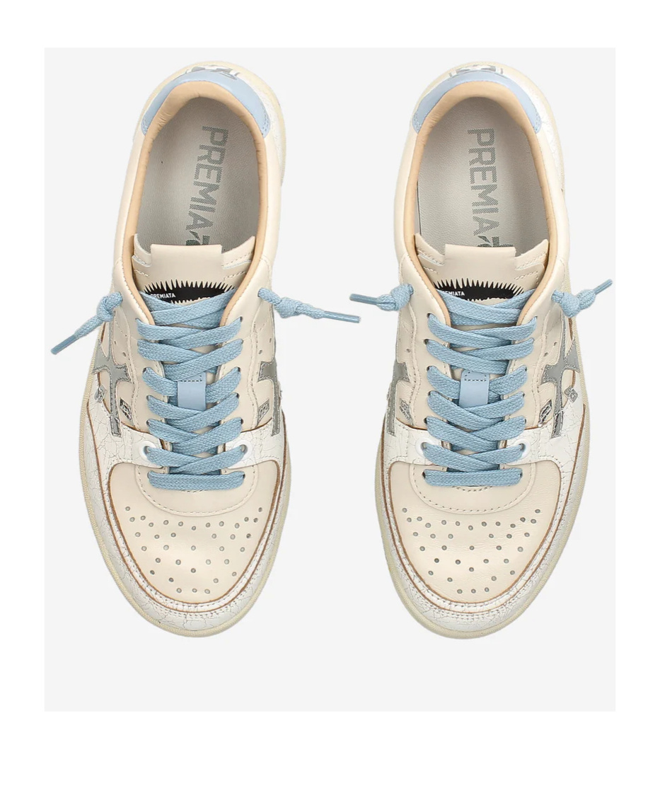 Premiata Bsktclad Strapped Low-top Casual Shoes In White