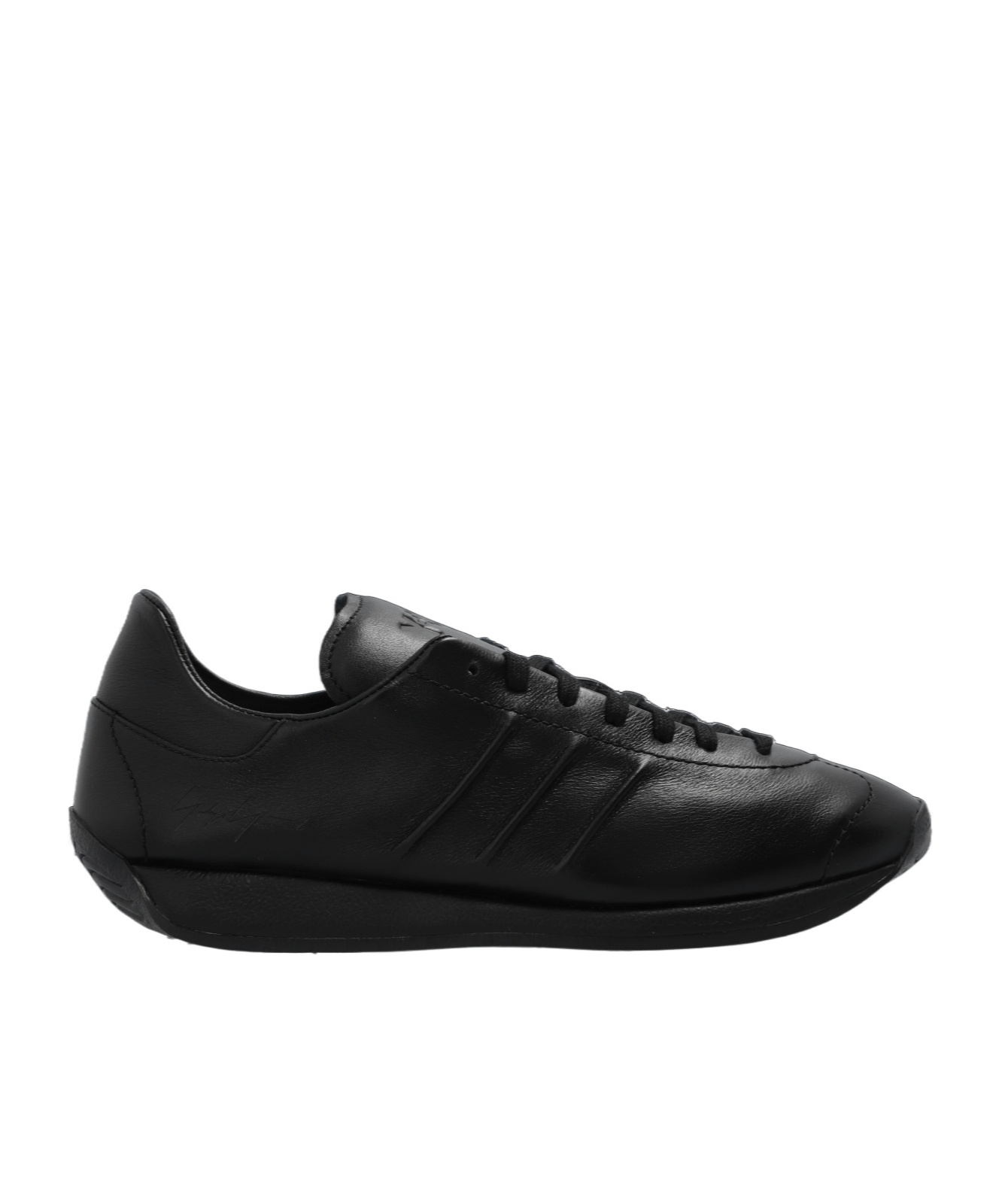 Y-3 X Adidas Country Leather Sneakers In Black
