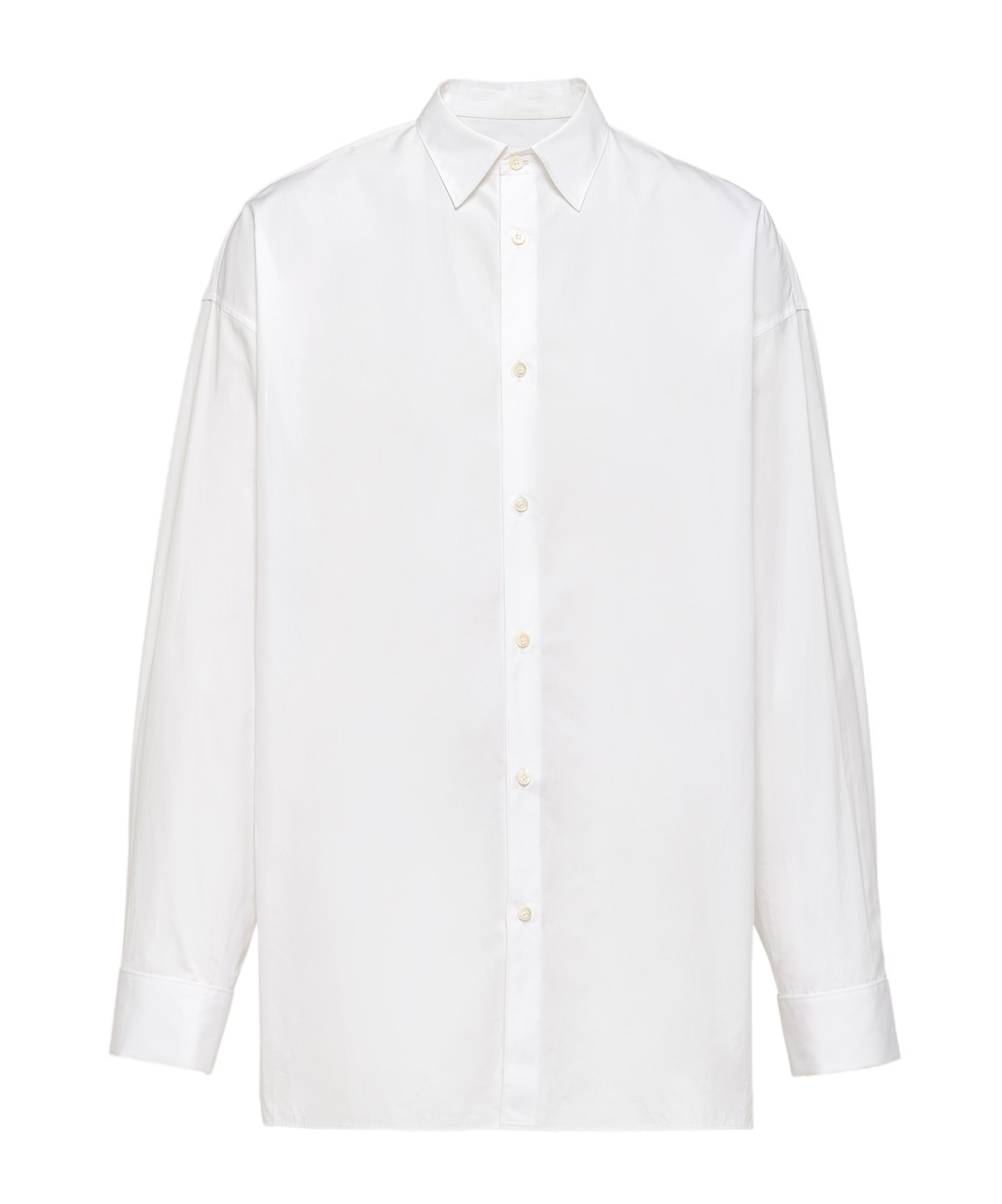 Prada Long-sleeve Cotton Shirt In White
