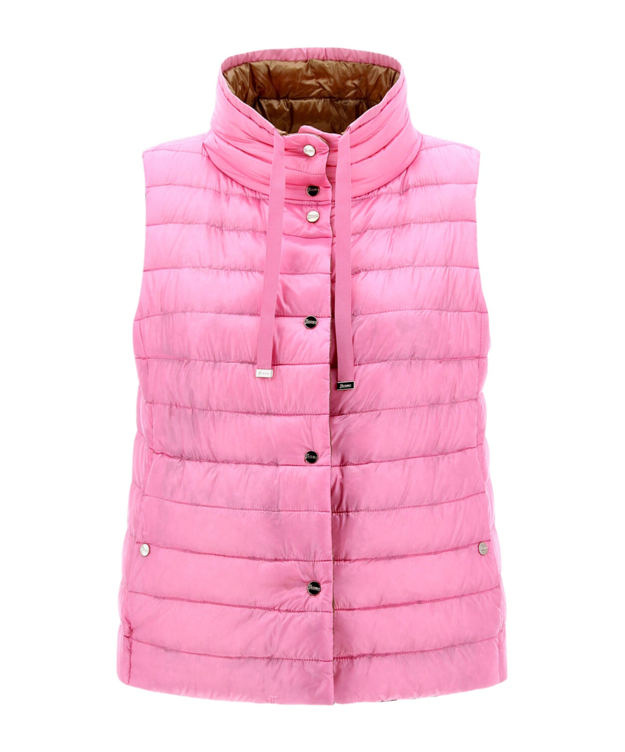 Herno Reversible Sleeveless Jacket In Nylon Ultralight In Pink