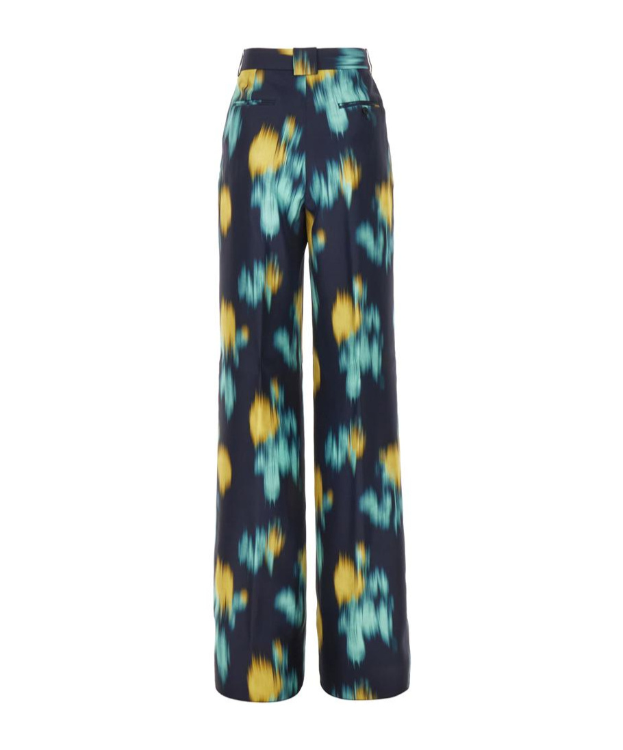 Lanvin Motif Printed Straight Leg Pants In Black