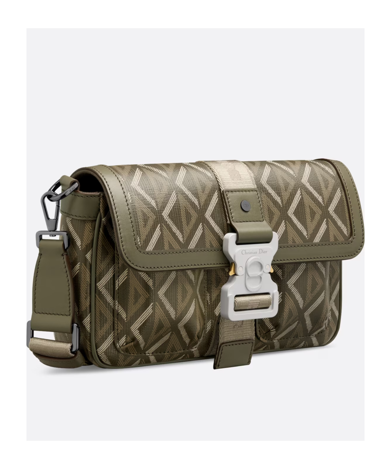 Dior Hit The Road Logo Satchel Bag In Green