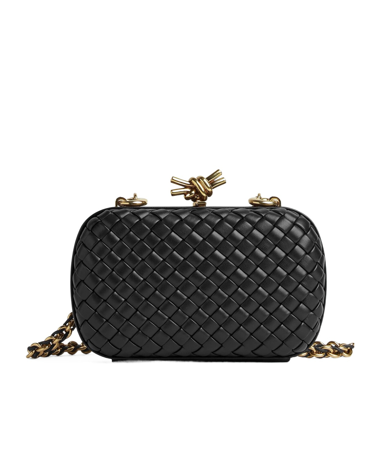 Bottega Veneta Knot With Chain In Black