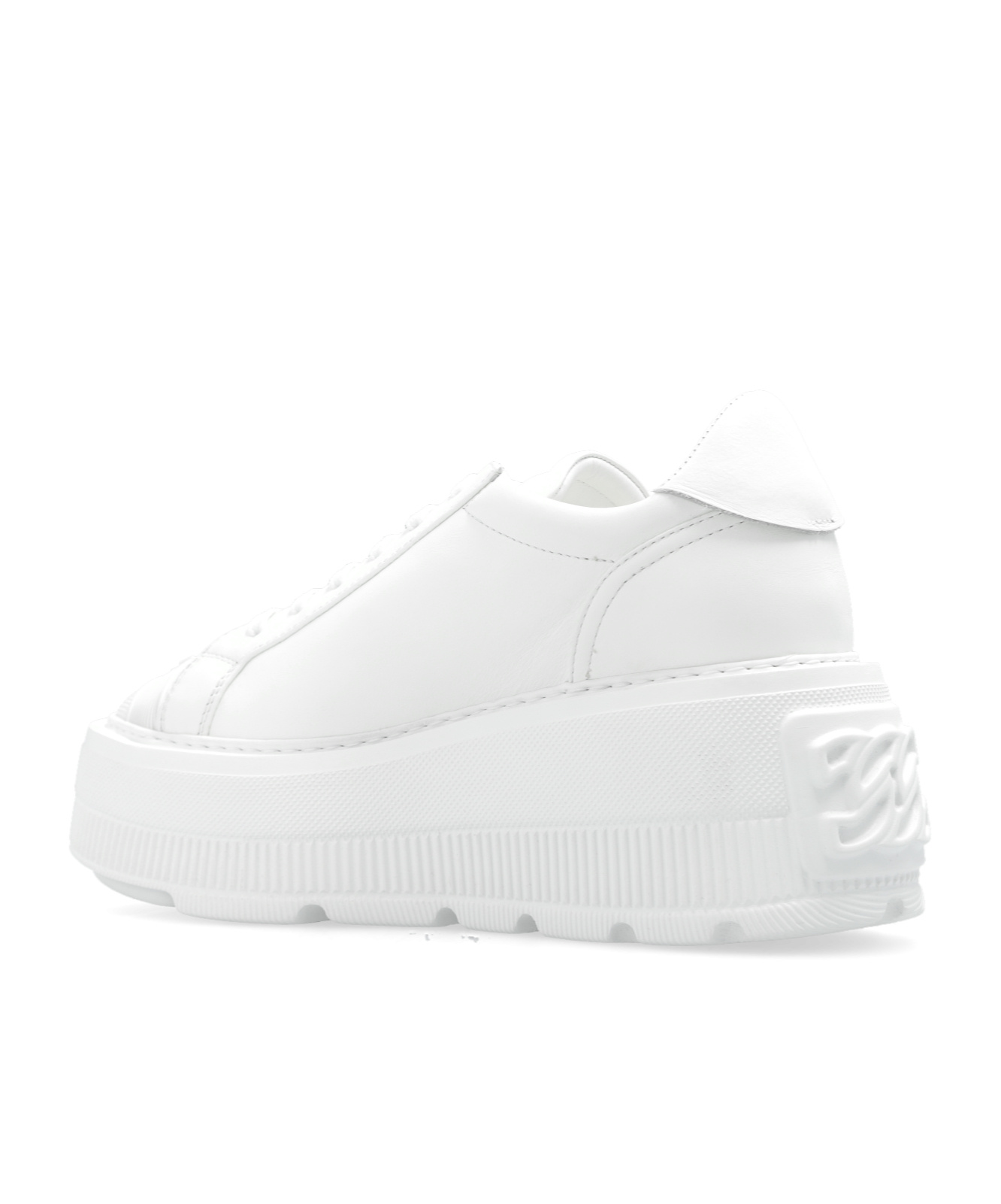 Casadei Low Top Sneakers Platform Sole In White