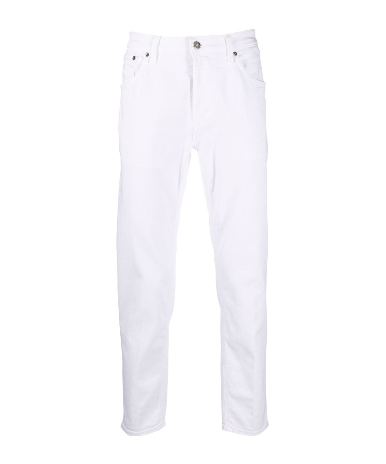 Dondup Carrot Leg Jeans In Durable Cotton Drill In White