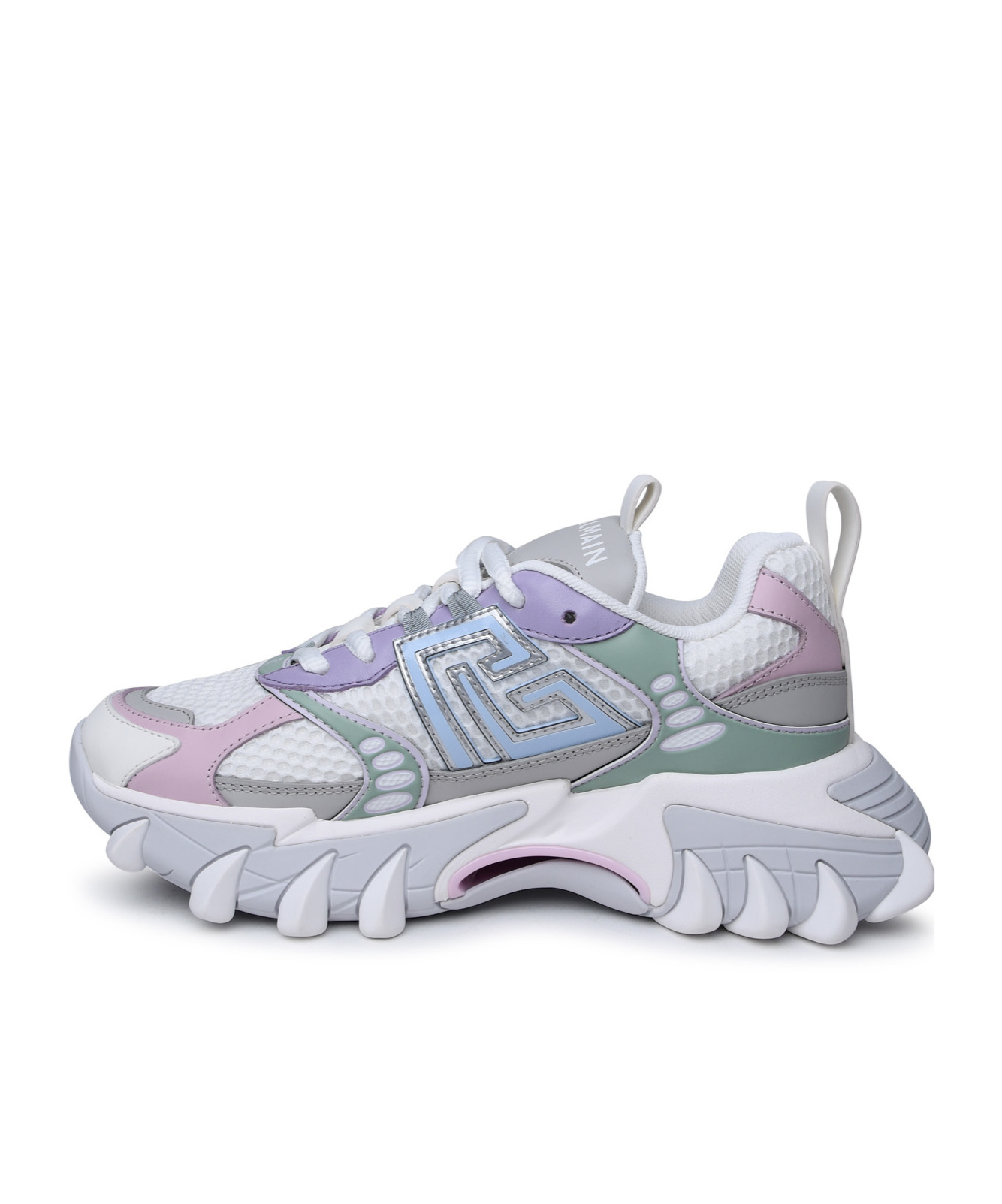 BALMAIN B-EAST PB TRAINERS IN TECHNICAL MATERIALS AND MESH