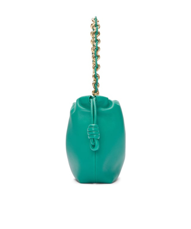 Loewe Womens Emerald Green Flamenco Leather Purse In Green