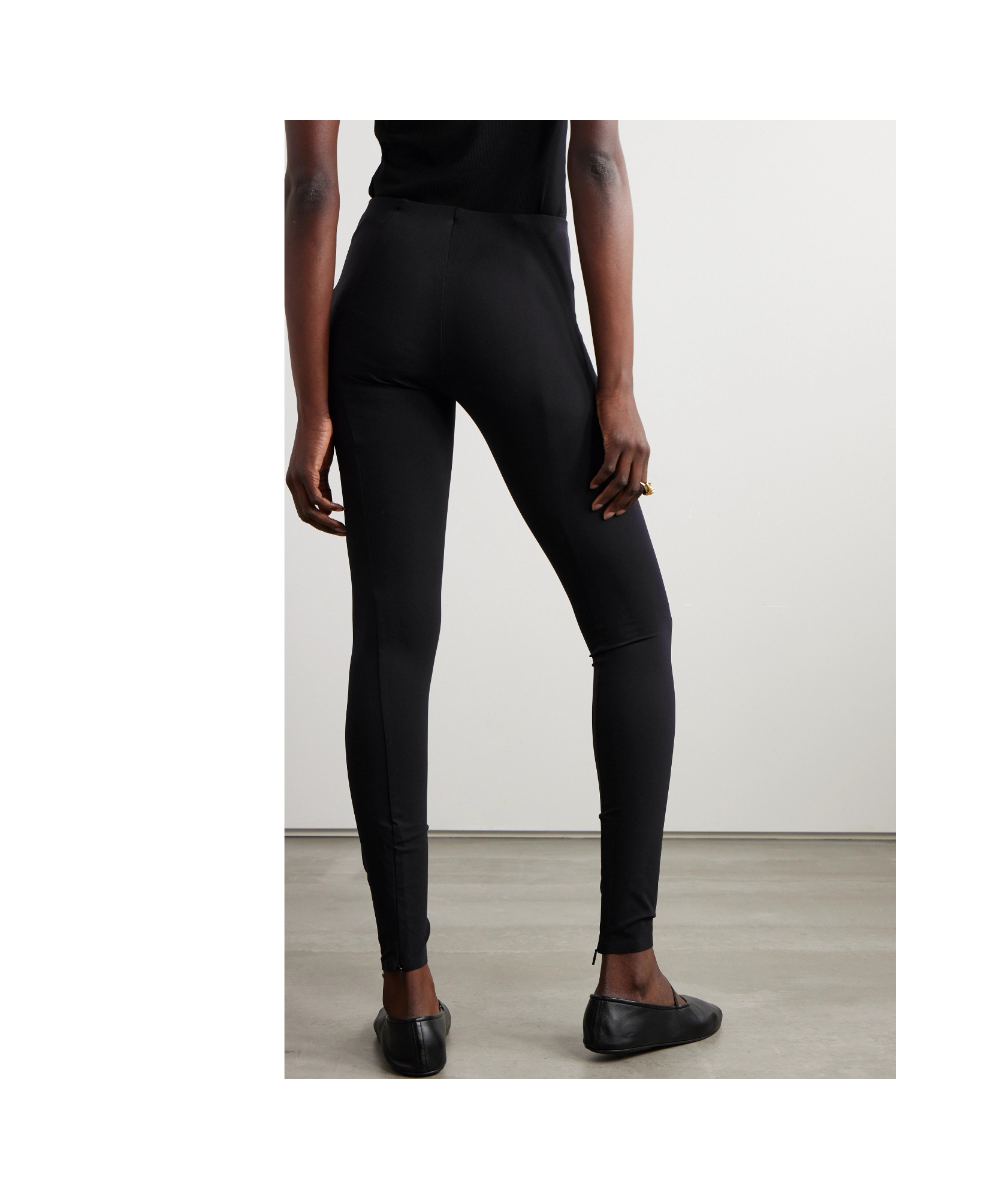 The Row Lanza Stretch Leggings In Black