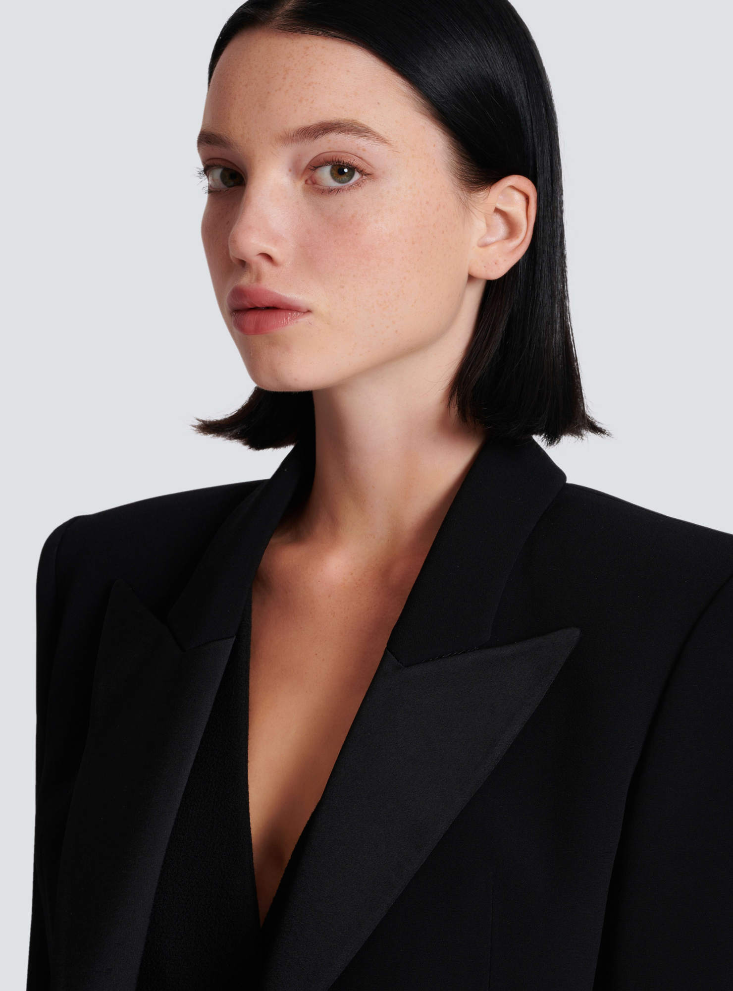 Balmain Cotton-blend Single-breasted Blazer In Black