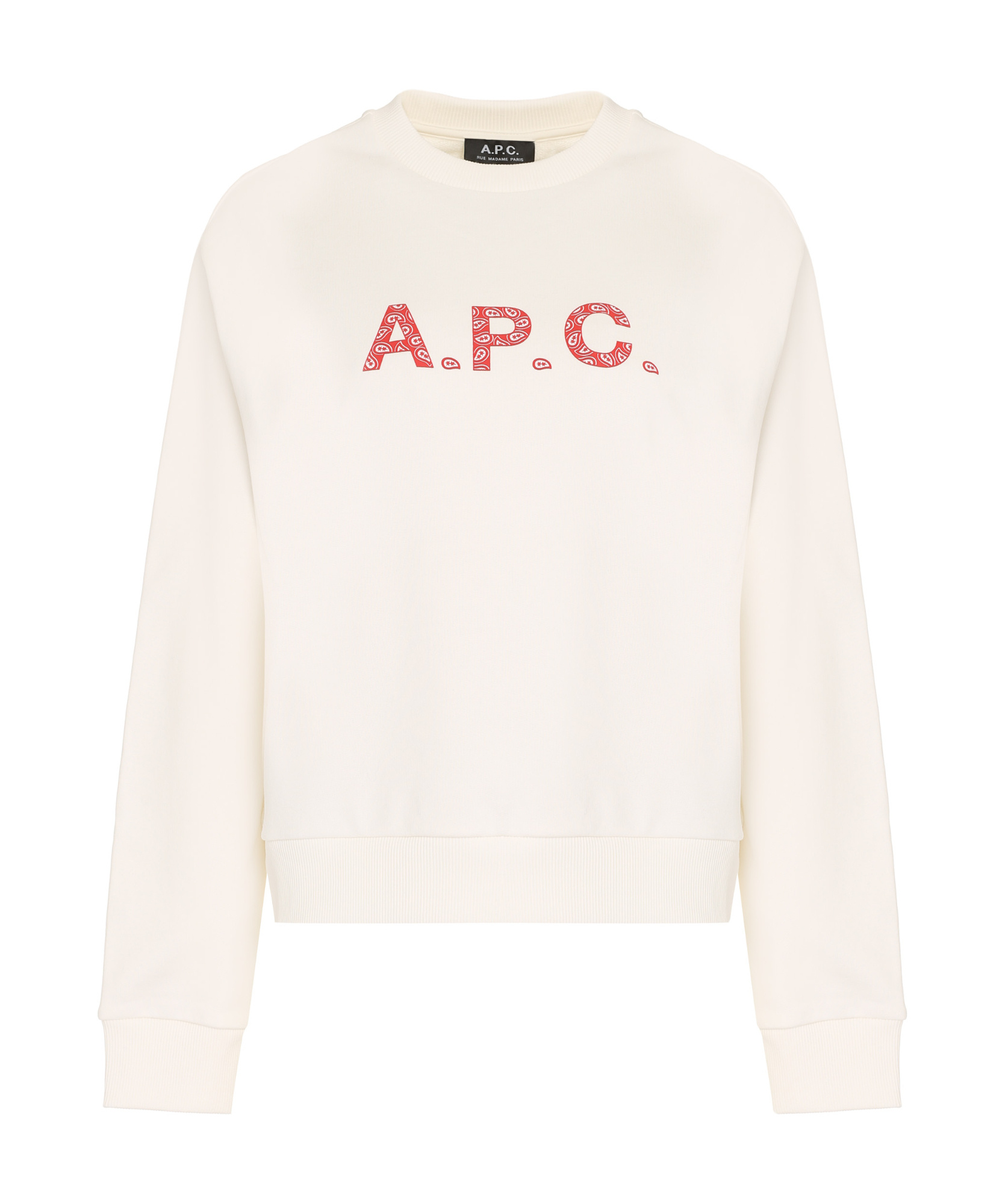 Apc A.p.c. Patty Cotton Crew-neck Sweatshirt In White