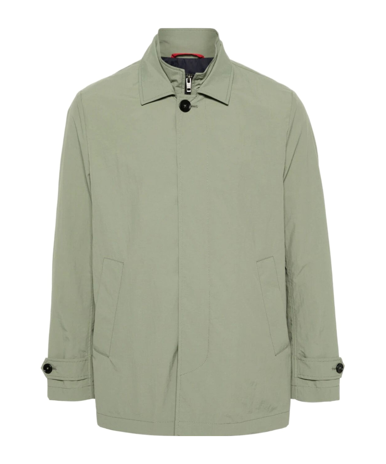 Fay Layered-design Jacket In Gray