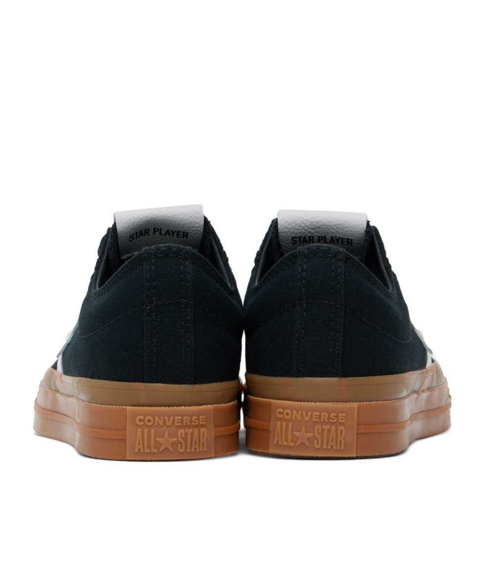 Converse Star Pattern Low Upper Board Shoes In Black