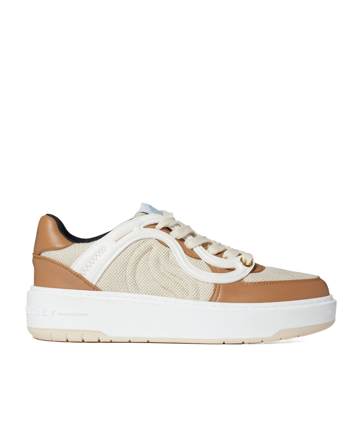 Stella Mccartney Stella Mc Cartney Two Tone Alter Mat And Canvas S Wave 1 Sneakers In White