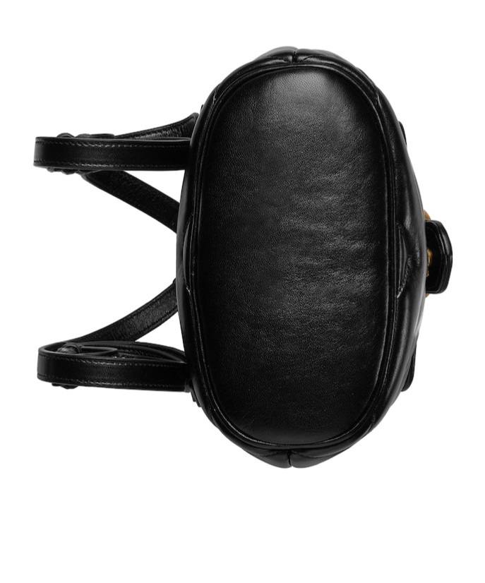 Gucci Gg Marmont Leather Backpack In Black