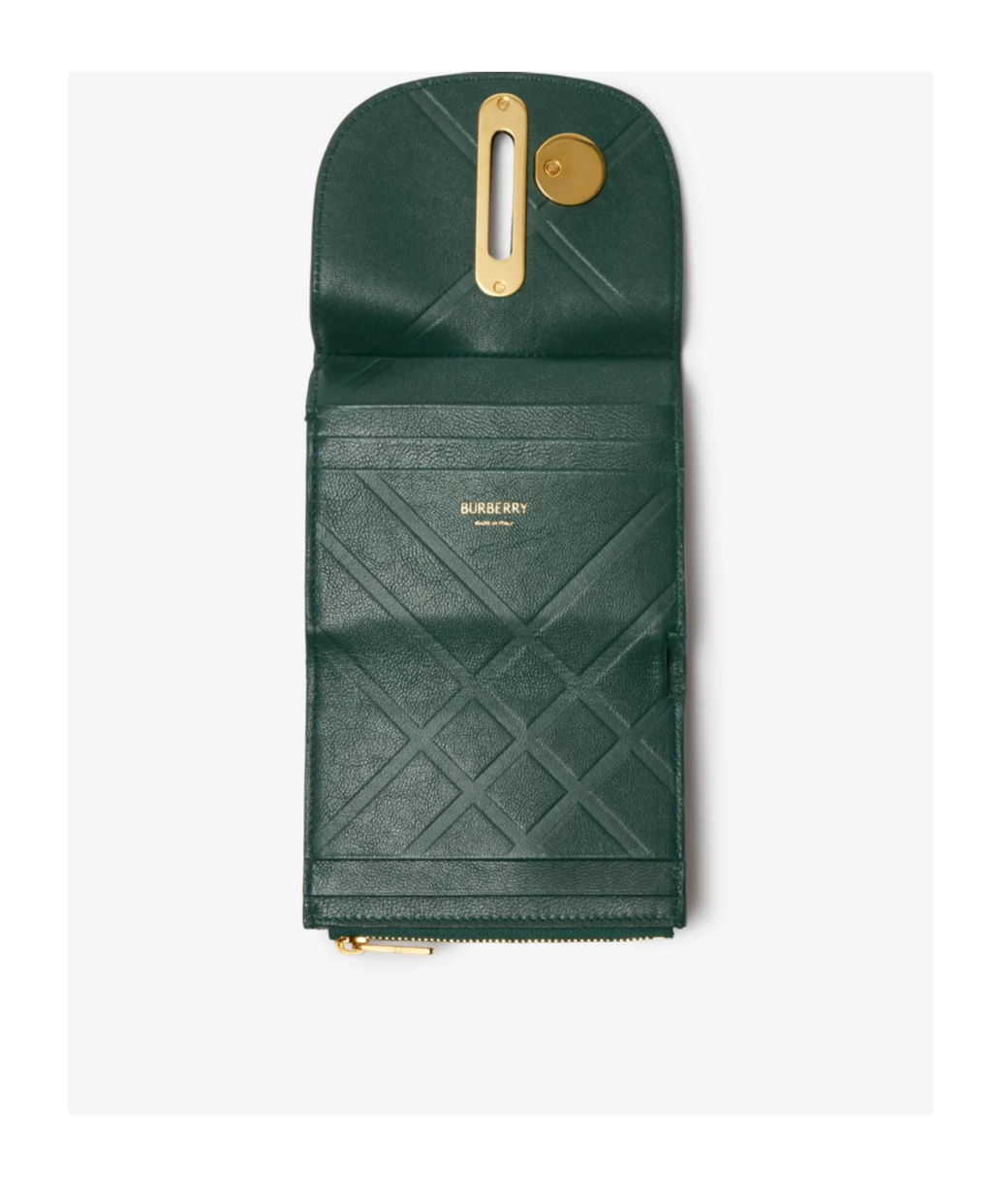 Burberry Rocking Horse Leather Wallet In Green