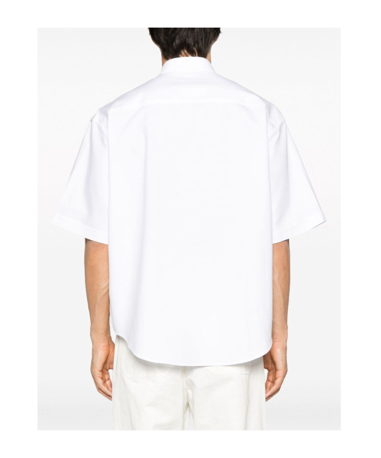 Ami Alexandre Mattiussi Ami Paris Chalk White Cotton Button Down Shirt In White