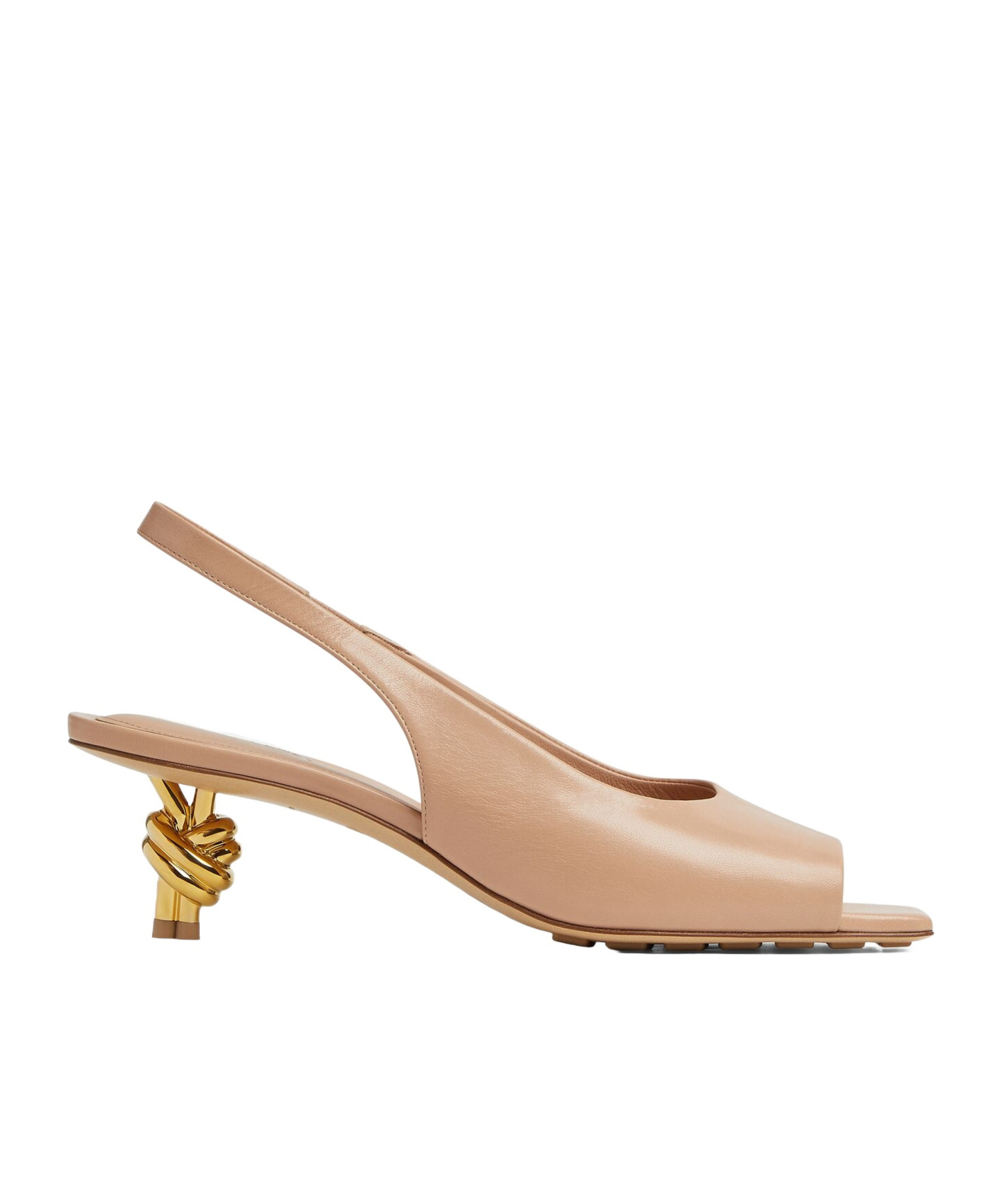Bottega Veneta Knot Details High-heeled Sandals In Nude