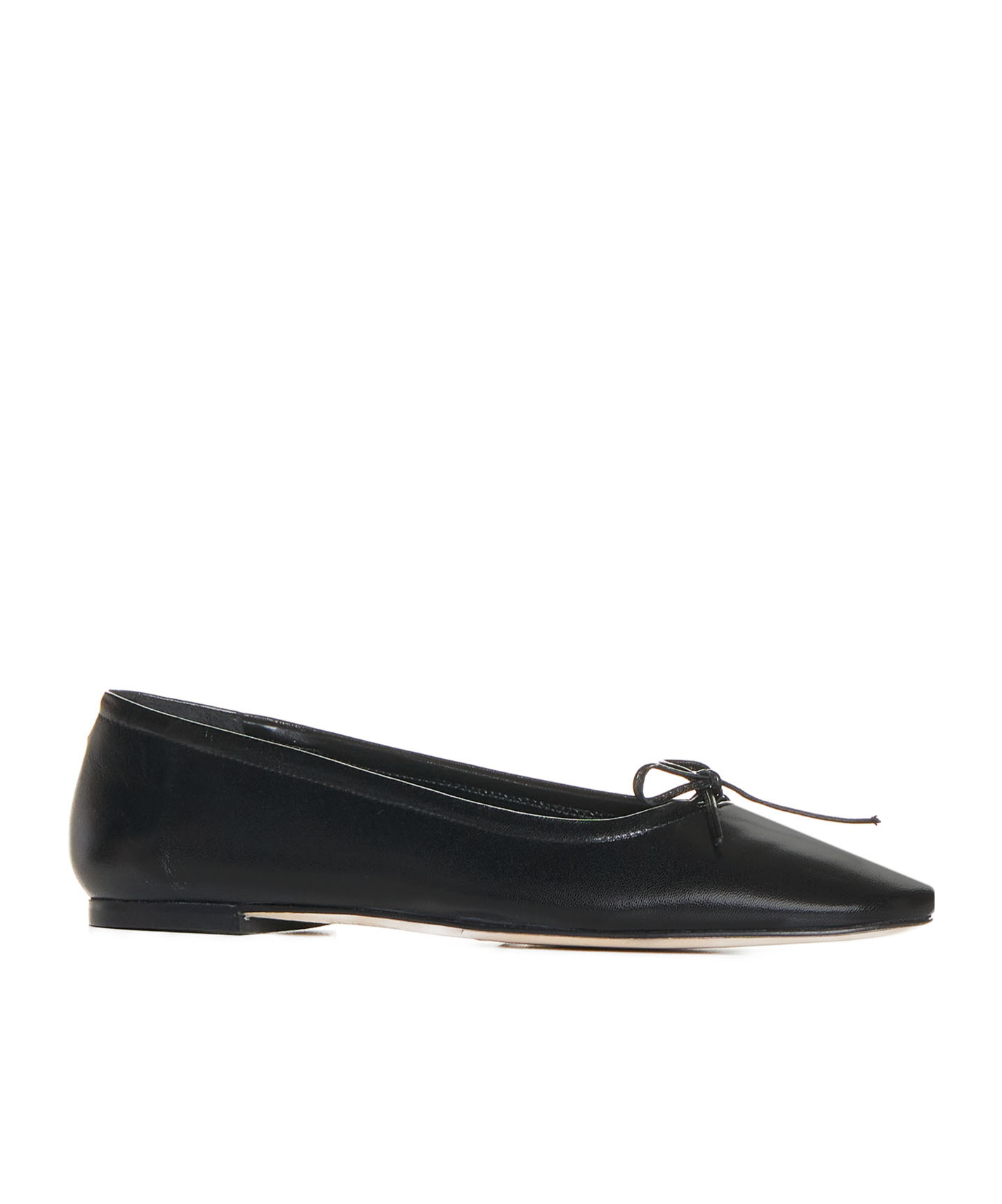 Aeyde Womens Dark Brown Delfina Bow-embellished Velvet Ballet Flats In Black