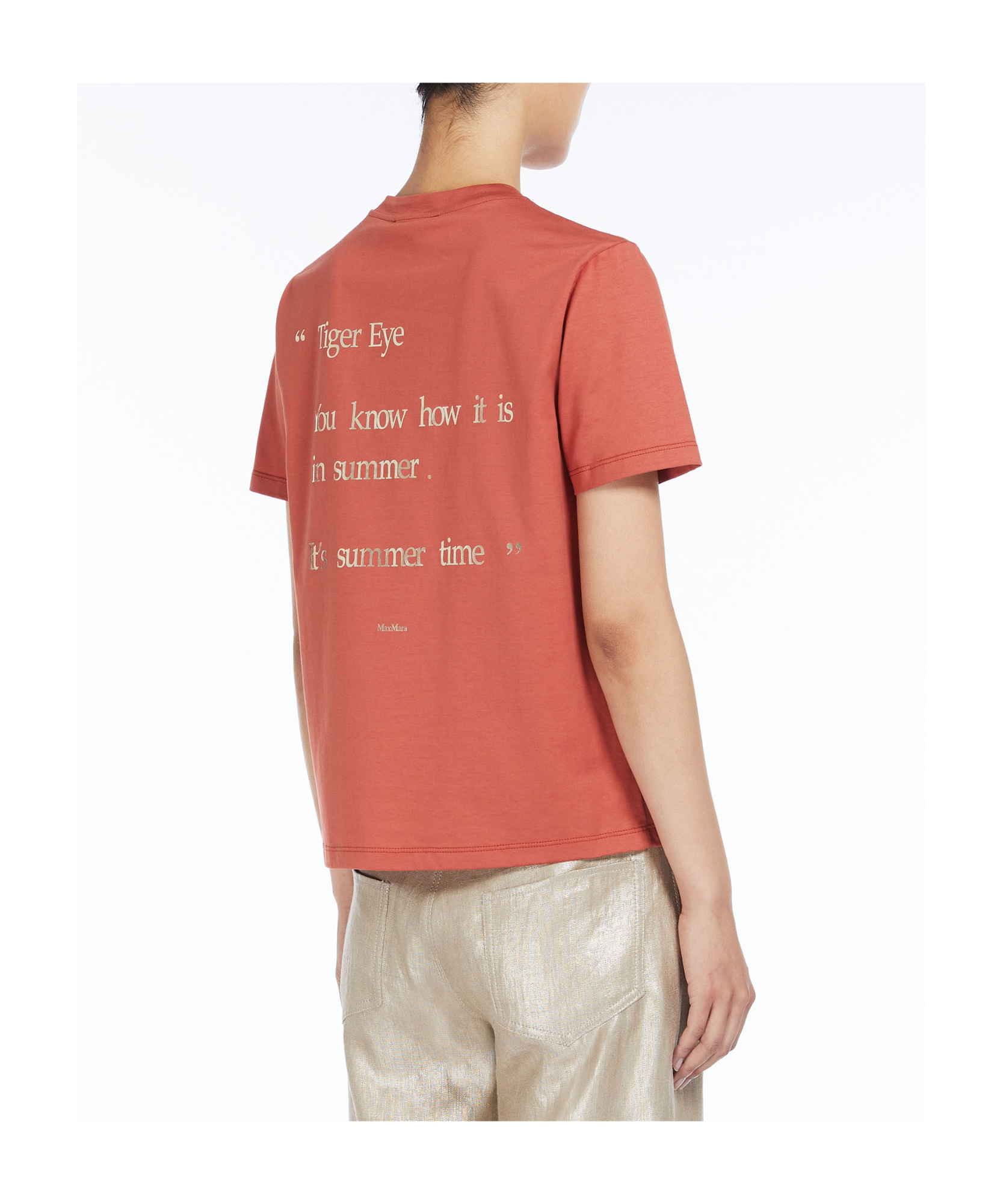Max Mara Plain Knitted T-shirt In Red