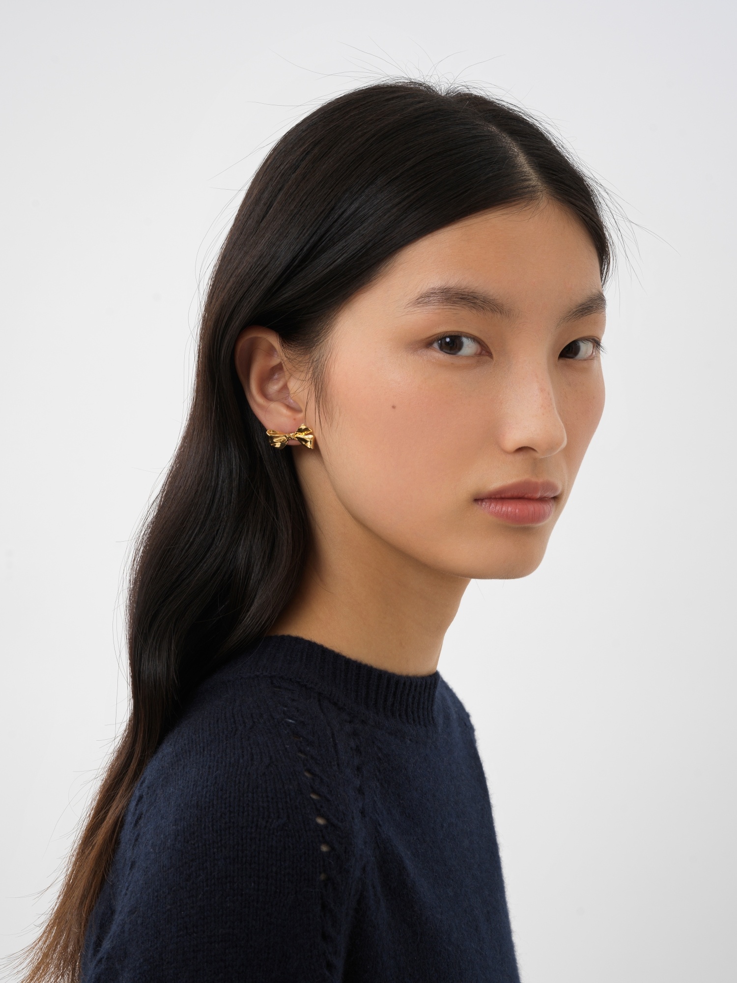 Chloé Lacey Stud Earrings In Yellow