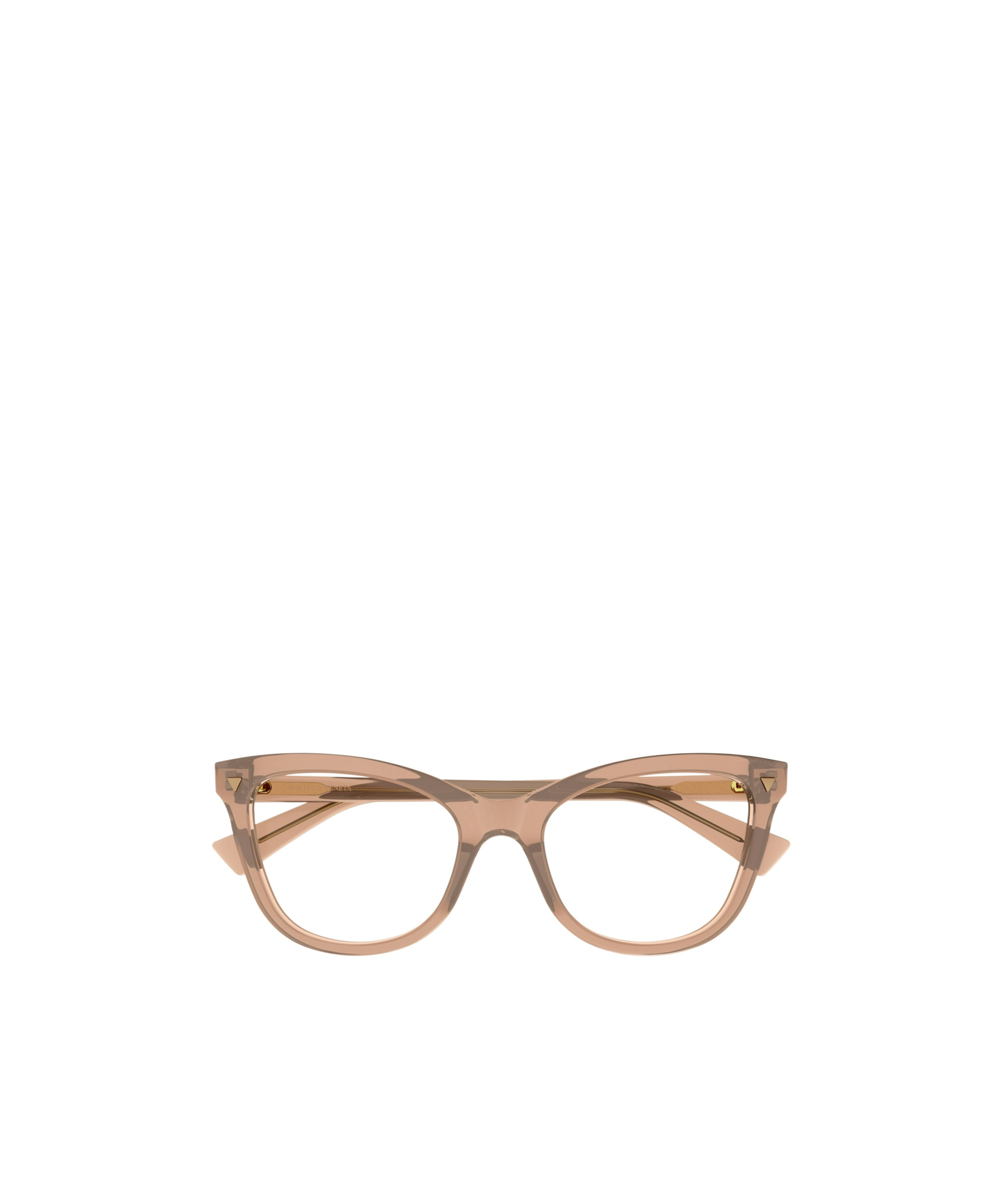 Bottega Veneta Geometric Frame Flat Mirror In Nude