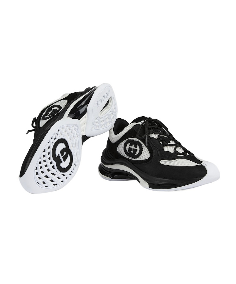 Gucci Run Sports Shoes In Black