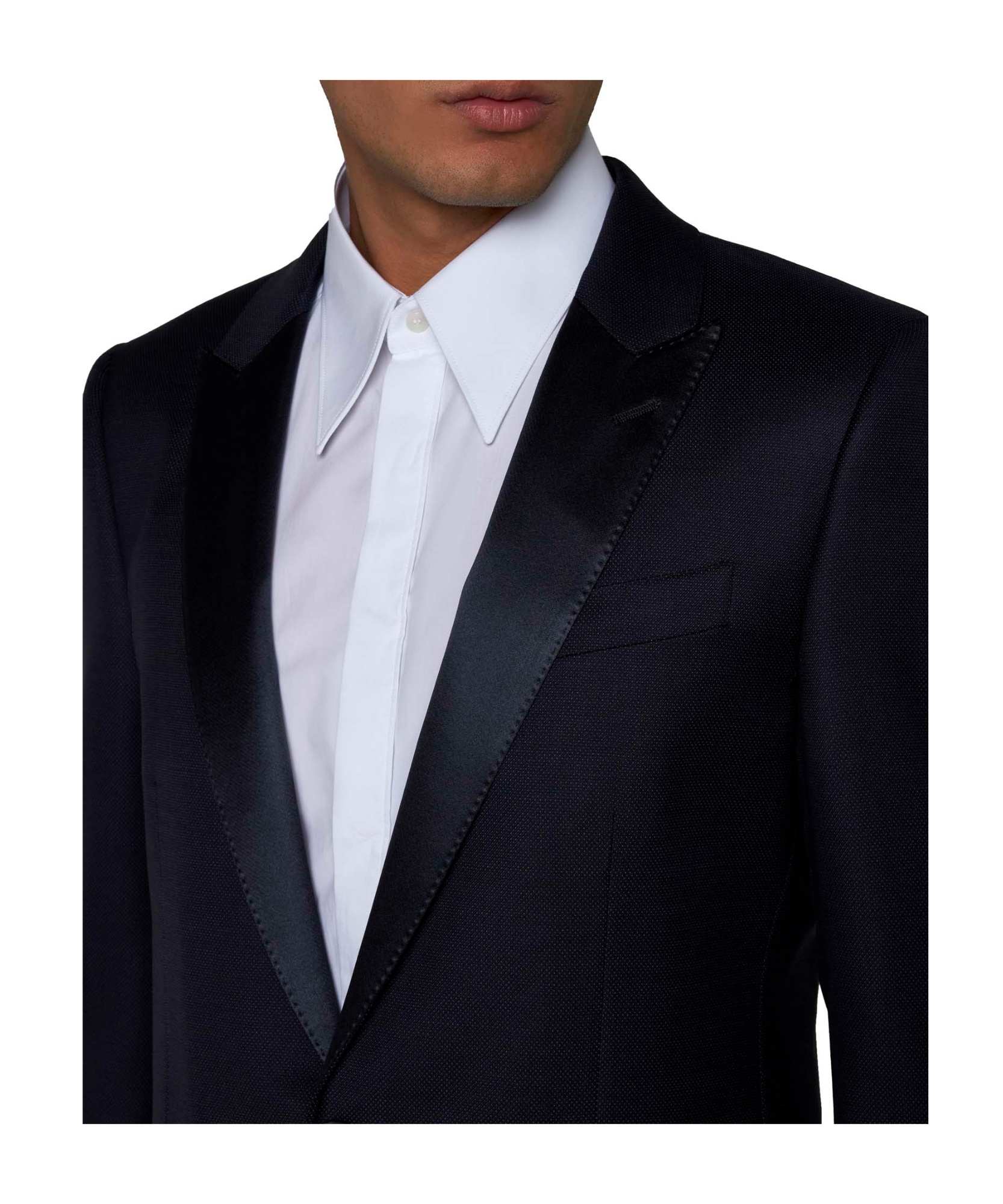 Dolce & Gabbana Contrasting Lapels Two-piece Suit In Black