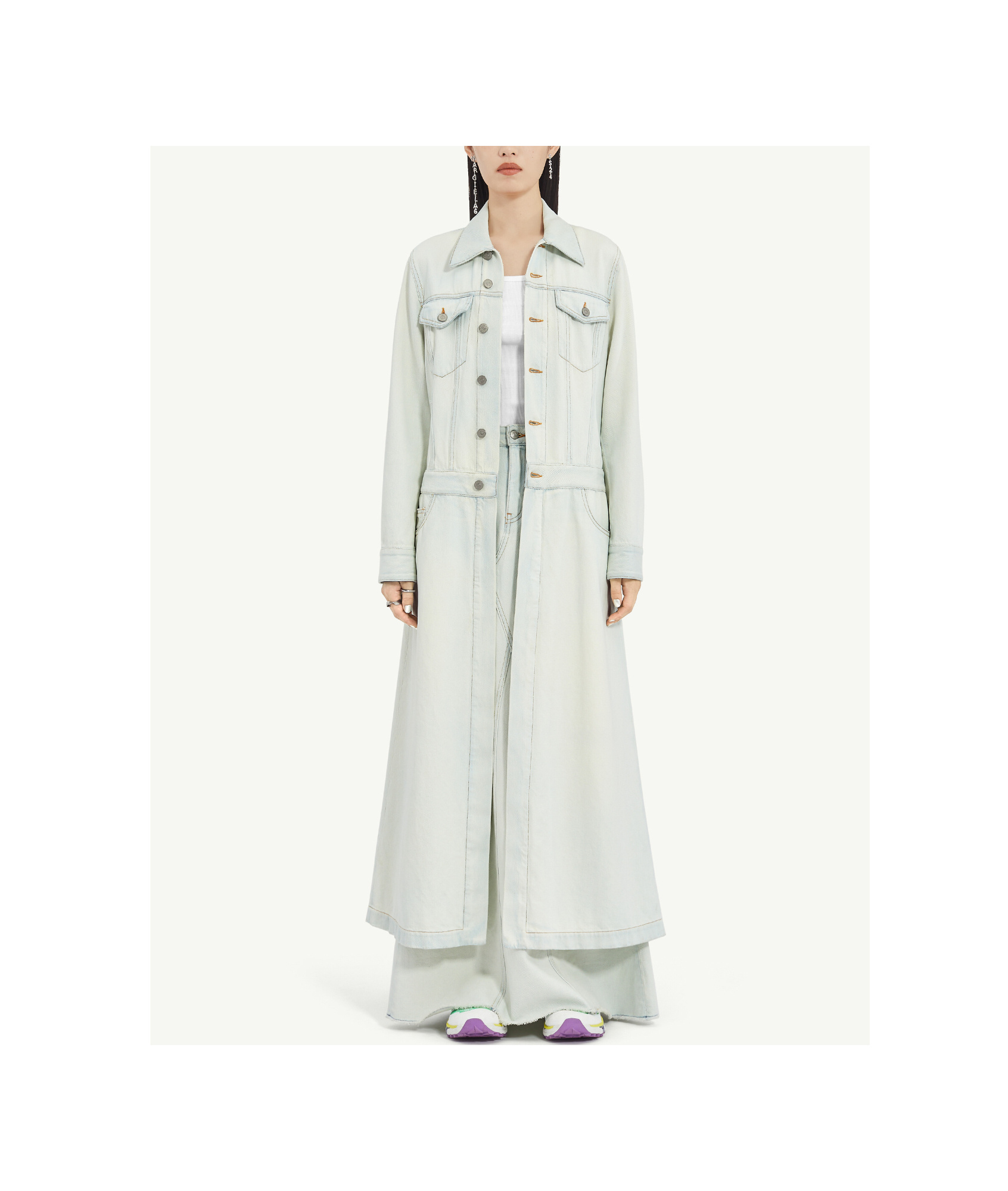 MM6 MAISON MARGIELA LIGHTWEIGHT LONG DENIM COAT