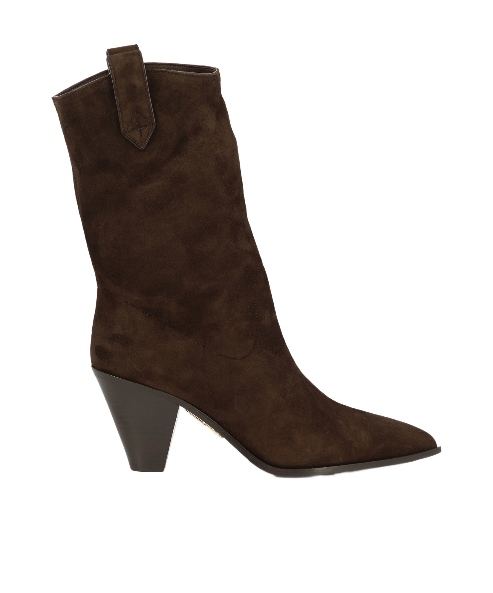 Aquazzura 80mm Suede Leather Cowboy Boots In Black