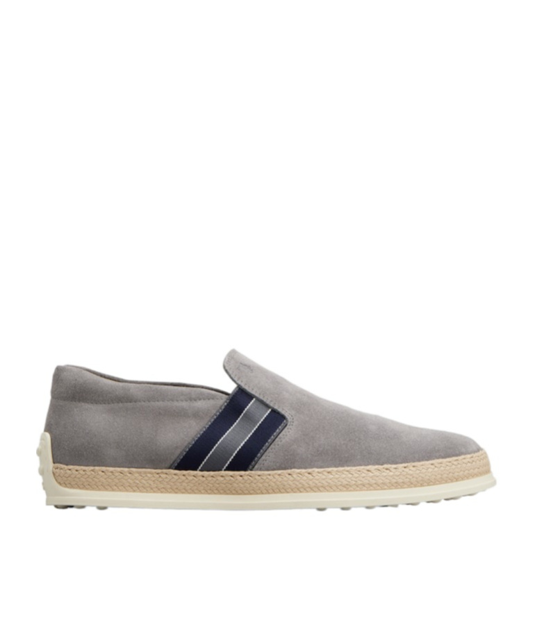Tod's Gommino Suede Loafers In Gray