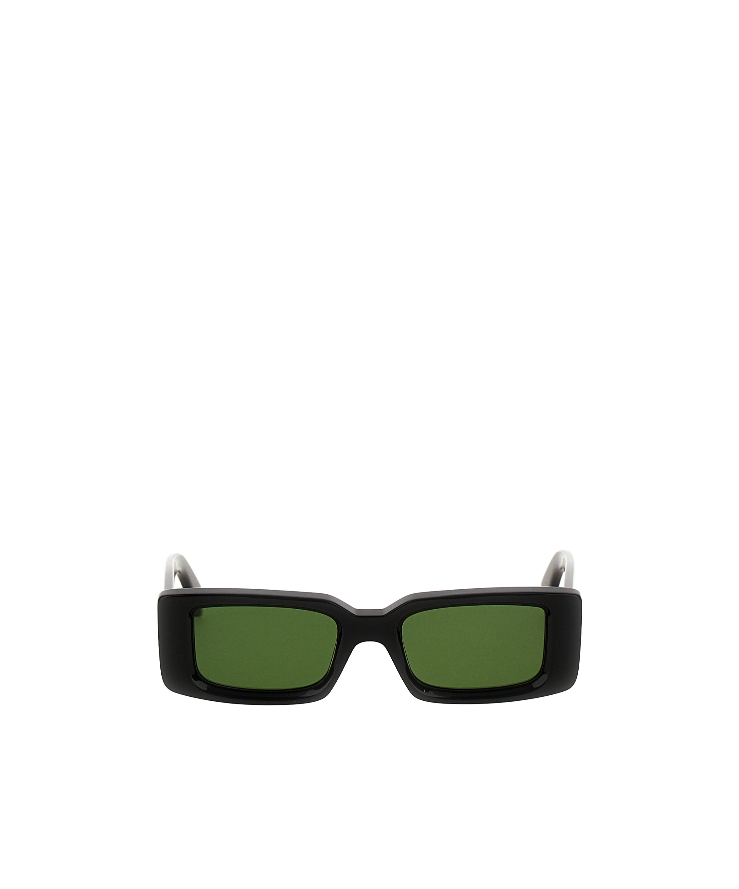 Off-white Arthur Rectangular Frame Sunglasses In Green