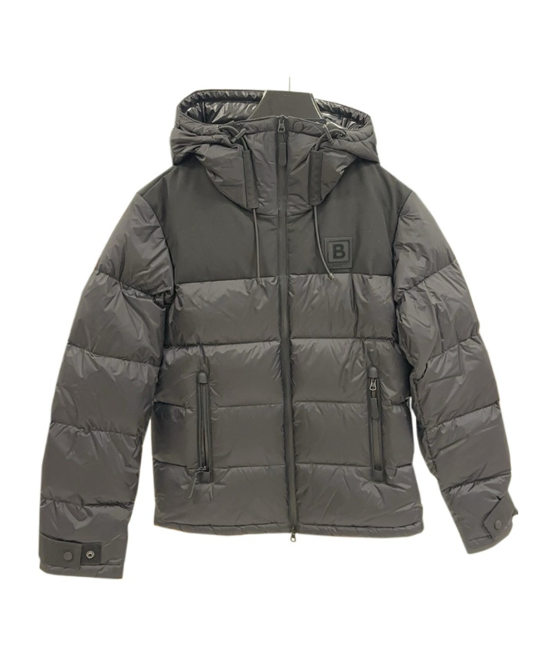 Burberry Quilted Hooded Down Jacket In Gray